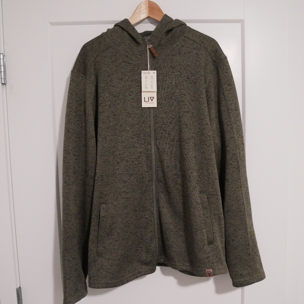 LIV Mens Crispin Sweater-Fleece F/Z Hoody NWT~